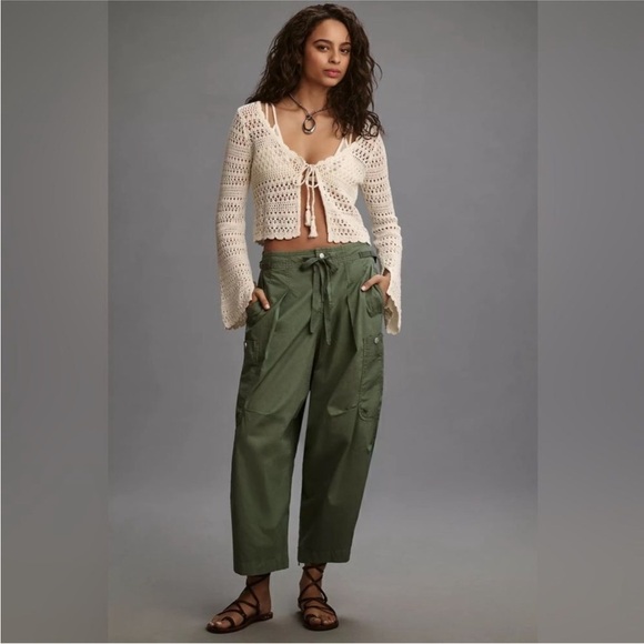 Anthropologie Pants - Anthropologie Pilcro Slouchy Fit Surplus Pants Green Size 31 Petite